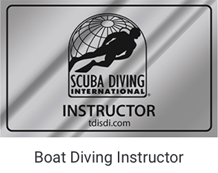 Boat diving instructor
